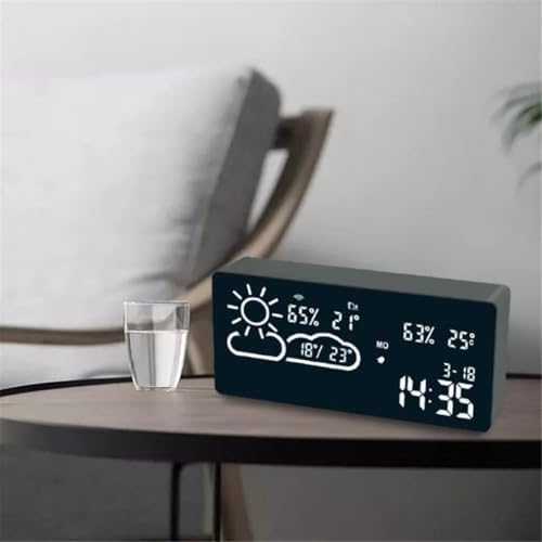 LED Smart Alarm Clock with Weather Forecast and WiFi Control