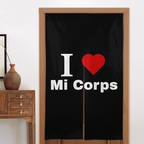 I Love Mi Corps Blackout Curtains 34x56in