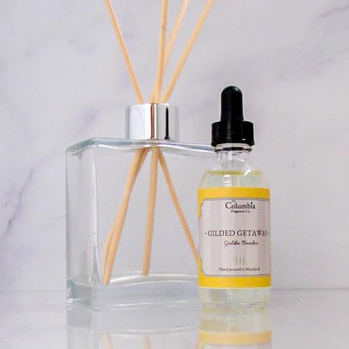 Columbia Gilded Getaway Reed Diffuser Oil 2oz Golden Bamboo Scent