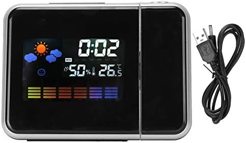 Projection LED Alarm Clock with Thermometer and Weather Forecast