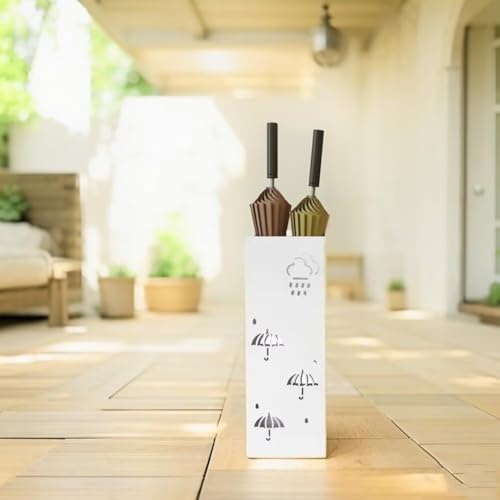 Seek Rare Hollow Clouds Pattern Metal Umbrella Stand Organizer