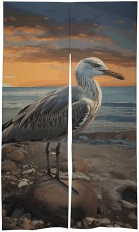 Seagull Door Cover Curtain 57x17 Inches