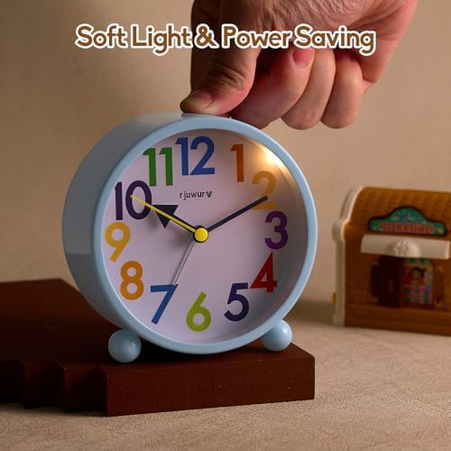 Metal Super Silent Beep Alarm Clock Ice Blue
