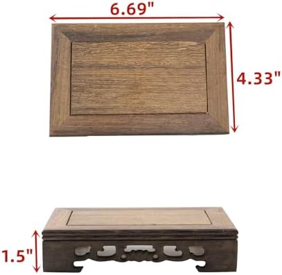 Wooden Display Stand 669 x 433 Rectangle Pedestal Home Decor
