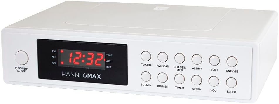HX-155CR Kitchen Clock Radio with Timer and Dual Alarm