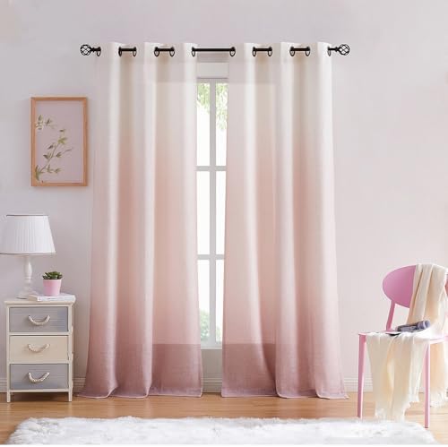 Central Park Ombre Rayon Blend Curtain Panels Set of 2