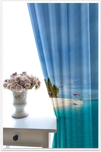Thermal Blackout Curtains 2 Panels 34x90 Inch for Living Room