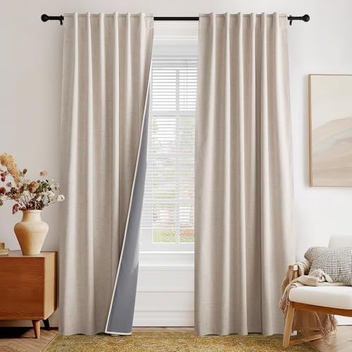 PONY DANCE Blackout Curtains 108 Inches 2 Panels Set