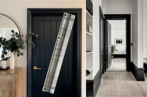 Mezuzah Case Holder Set of 5 Black and Silver Lines