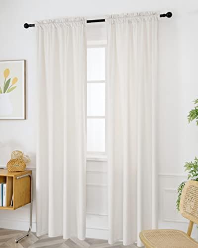 SMILETIME Velvet Curtains Set of 2 52x96 Inches Thermal Insulated Privacy Drapes