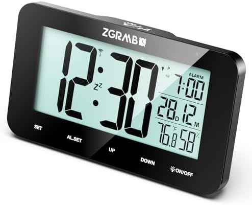 Atomic Alarm Clock with Night Light and Temp Humidity Monitoring