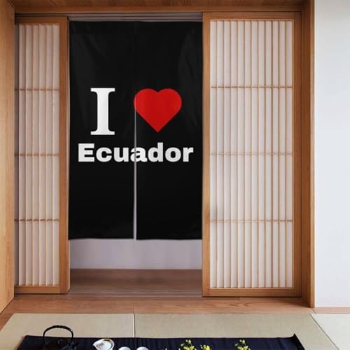 I Love Ecuador Blackout Curtain Panels 34x56in Door Divider