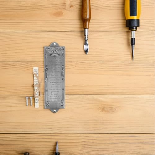 LOGOFUN 2PCS Jewish Mezuzah Scroll Alloy Door Decor