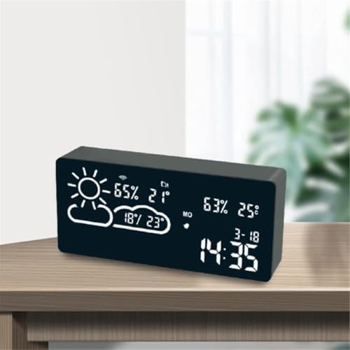 LED Smart Alarm Clock with Weather Forecast and WiFi Control
