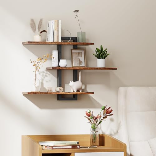 Homode 3 Tier Floating Wall Shelves for Bathroom Bedroom Kitchen