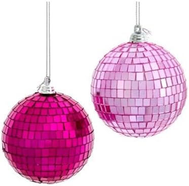 Kurt Adler Mirrored Disco Ball Ornament Set of 2