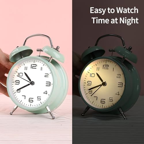 Loud Alarm Clock for Heavy Sleepers with Night Light and 3D Dial