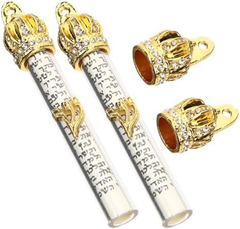 LUOZZY 2Pcs Metal Mezuzah Scroll Door Hanging Decor