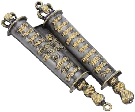 LUOZZY 2 Pcs Deep Gray Gold Lettering Mezuzah Door Plaque
