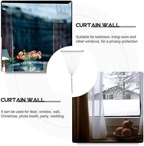 FOMIYES Grey Tassel Curtain for Doors and Windows