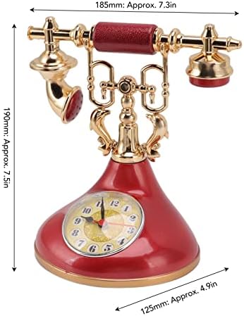 Retro Telephone Clock with Alarm and Large Numerals