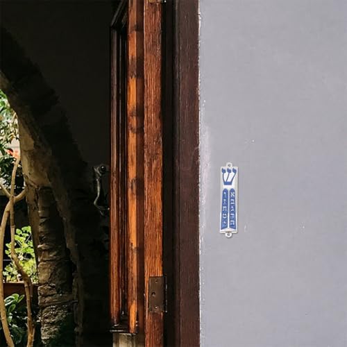 LUOZZY 2 Pcs Metal Mezuzah Scrolls Door Decor