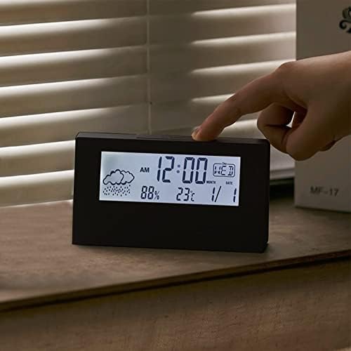 Lovskoo Digital Clock Alarm with Weather and Temperature