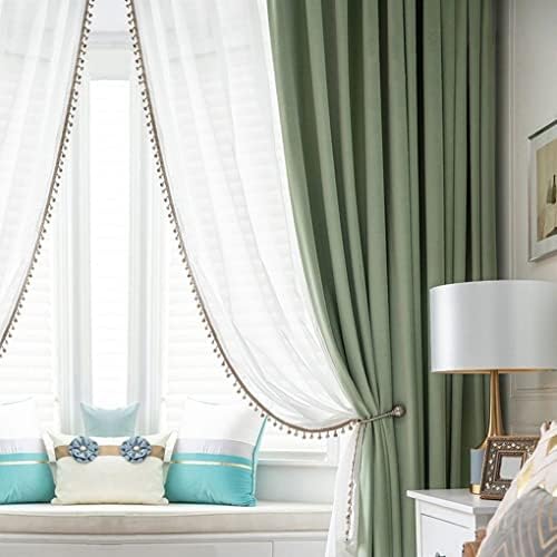 Gxi Boho Linen Sheer Curtains 2 Panels 52x96 Inch