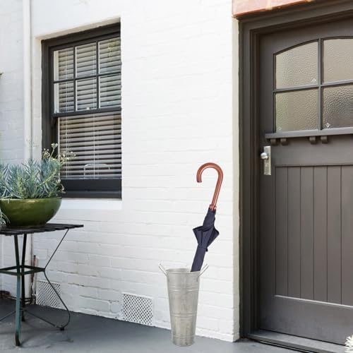 Durable Metal Round Umbrella Stand with Canes and Walking Stick Holder