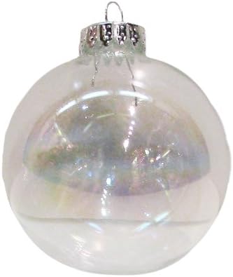 Kurt Adler Iridescent Glass Ball Ornament Set of 6