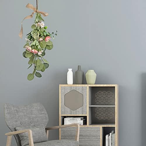 Firlar 2pcs Artificial Teardrop Wreath 236inch Decorative Wall Swag