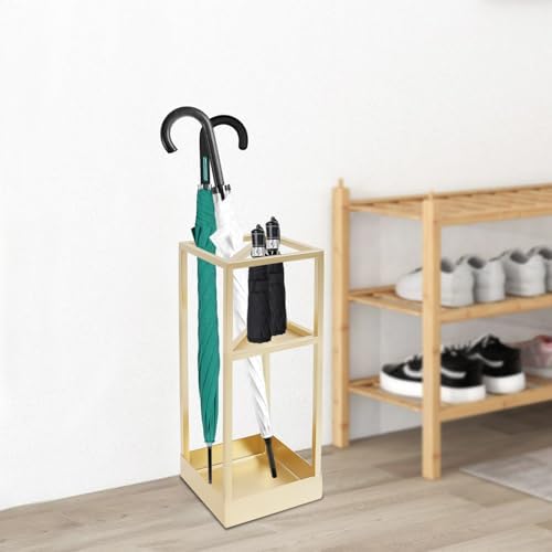 DouSeiAi Umbrella Rack 20 Inch Tall Gold