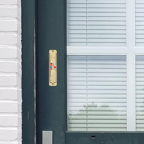 LOGOFUN 2 Piece Mezuzah Set with Gold Scroll for Door