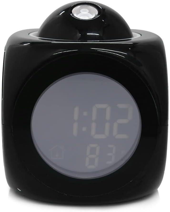 LCD Talking Projection Alarm Clock with Time and Temperature Display