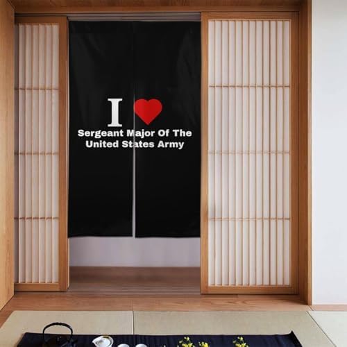 I Love Sergeant Major Blackout Curtains for Doorways