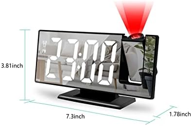 Digital Alarm Clocks for Bedrooms with LED Projection and Mirror Display