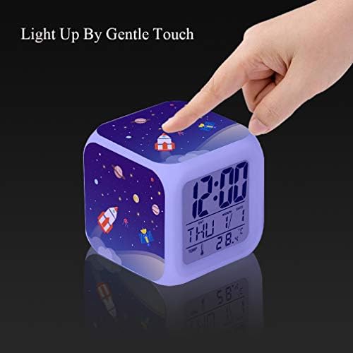 LED Alarm Clock with Glowing Space Design