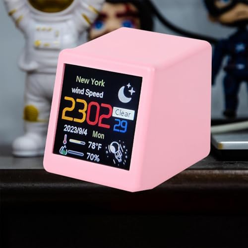 Cute LED Alarm Clock with Smart Weather and WiFi