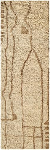 Chesna Bohemian Transitional Runner Rug - Beige Taupe Sandstone 26 x 8