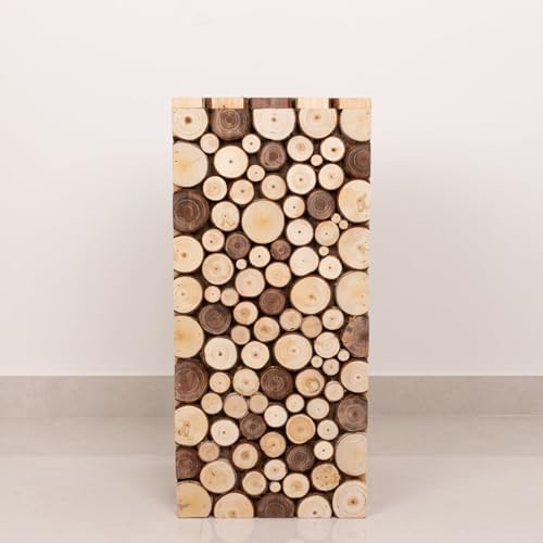 Efavormart Natural Wooden Slices Pedestal Stand 24 Inch