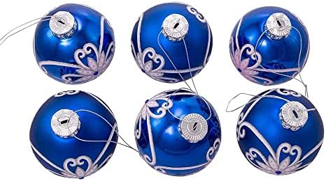 Kurt S Adler Glass Ball Ornament Set 6 Piece