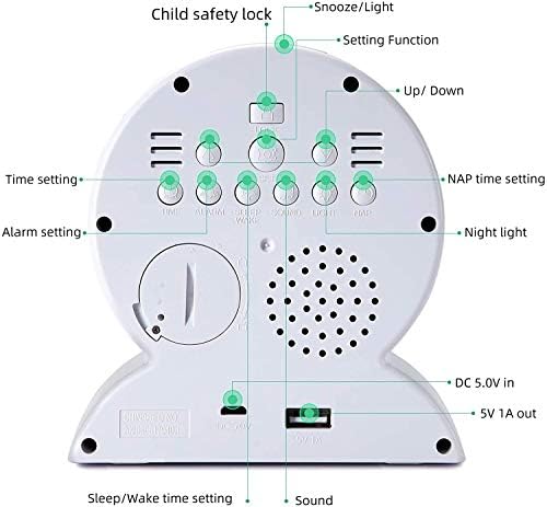 Kids Alarm Clock with Night Light and Sound