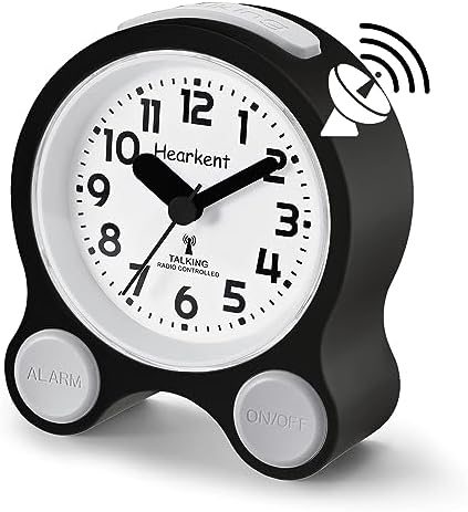 Atomic Talking Clock with Voice Snooze and LED Light for Seniors
