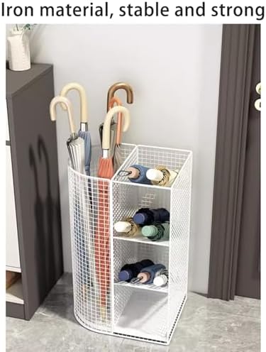 Sturdy Metal Umbrella Stand with Drip Tray for Entryway