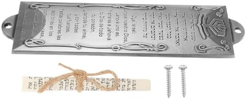 LOGOFUN Silver Mezuzah with Scroll for Doorway Decoration