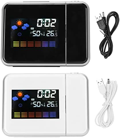 Topyond Projection Clock with Rotatable Projector Thermometer and Humidity Monitor