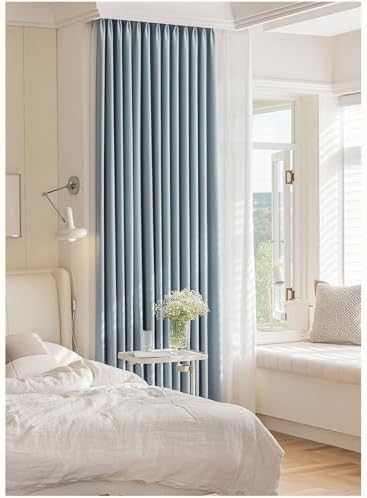 Luxury Black Out Curtains 2 Pack for Bedroom Window