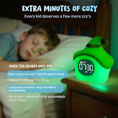 Star Alarm Clock with Night Light for Kids