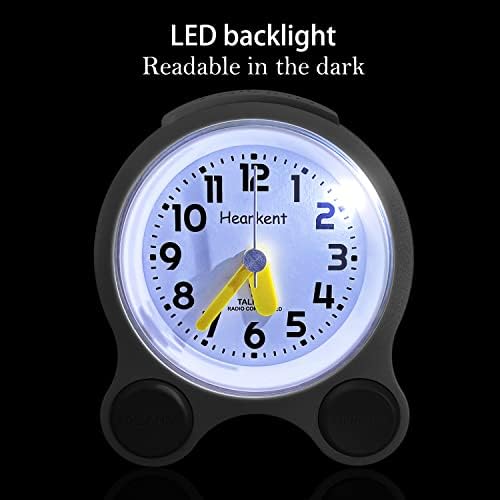 Atomic Talking Clock with Voice Snooze and LED Light for Seniors