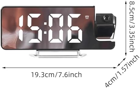Projection Alarm Clock with Rotatable Display and LED Screen